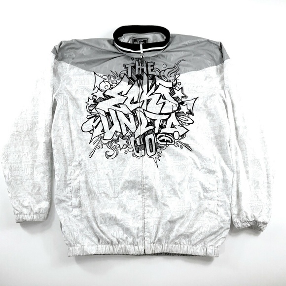 Men/'s ECKO UNLTD Full Zip Jacket Metal Grey